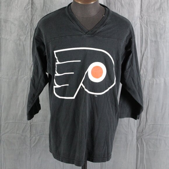 Philadelphia Flyers Shrit (VTG) - 3/4 Sleeve with Team Logo - Men's Extra-Large - Picture 1 of 8